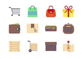 مجموعه آیکون The Flat eCommerce