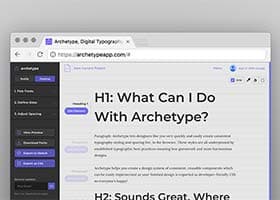 وب تایپوگرافی با Archetype
