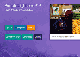 SimpleLigtbox - عکس‌های سازگار با دستگاه‌های لمسی که از ووردپرس نیز پشتیبانی می‌کنند